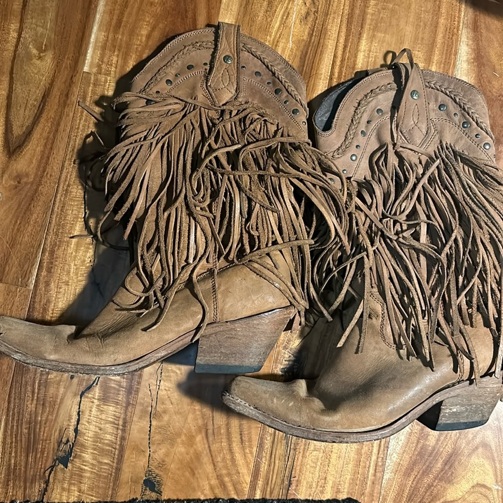 Liberty Black fringe cowboy boots